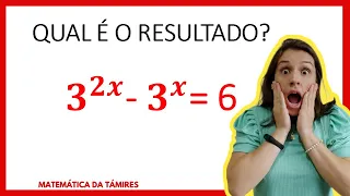 🎯Qual é o valor de X? EQUAÇÃO EXPONENCIAL - @MatematicadaTamires