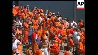 Dutch and German Euro 2004 fans before match