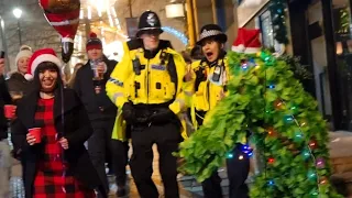 The police got scared by the Christmas tree prank | Bushman prank 2021