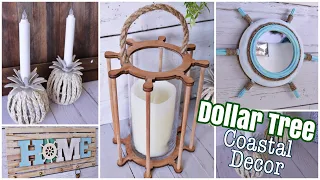 DOLLAR TREE DIY Coastal Home Decor Crafts | Nautical Beach Decor