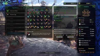 Creating Custom Platters/Meals at the Canteen on Monster Hunter World