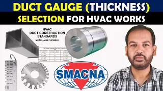 Duct Gauge Selection for HVAC Works || Duct Sheet Thickness as per SMACNA in Urdu