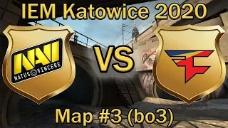 РЕШАЮЩАЯ для НАВИ и ФЕЙЗ | Navi vs Faze Clan Map #3 bo3 Overpass | IEM Katowice 2020 by Neosporimiy