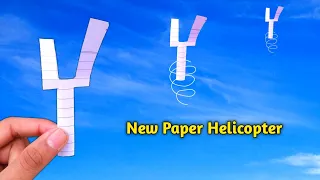 New Paper Toy || How to Make Flying Paper Helicopter || Notebook Paper Craft