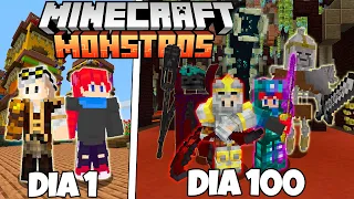 SOBREVIVI 100 DIAS CAÇANDO MONSTROS NO MINECRAFT @NiFF