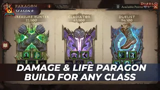 Diablo Immortal - DAMAGE & LIFE PARAGON Build For Any Class Season 8