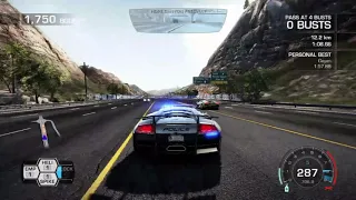 Epic Police Pursuit in Need for Speed Hot Pursuit: Lamborghini Murciélago vs 6 street cars