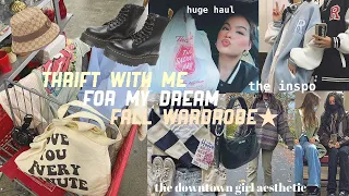 thrift with me for my dream fall wardrobe ★ *the downtown girl aesthetic* +  thrift haul
