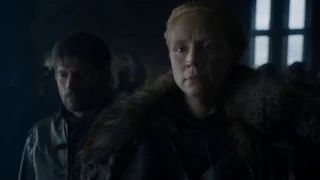 Brienne of Tarth defended Ser jaime Lannister, Game of thrones (S08E02)