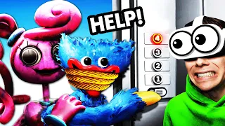 Rescuing HUGGY HOSTAGE With VR ELEVATOR