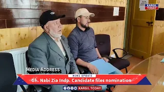 Gh Nabi Zia files his nomination as Independent Candidate from Ladakh Parliamentary Constituency