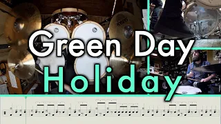 How To Play 'Holiday' by Green Day Note For Note [Drums & Notation]