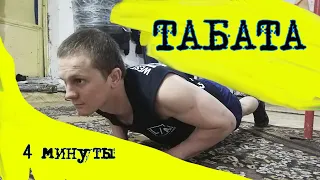 ТРЕНИРОВКА ТАБАТА! // Как подтянуть тело ДОМА всего за 4 минуты!