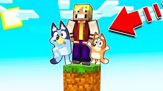 SOBREVIVO EN 1 BLOQUE CON BLUEY Y BINGO EN MINECRAFT