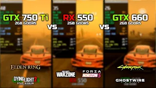 GTX 750 Ti vs RX 550 vs GTX 660 | Test In New Games!