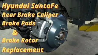 Hyundai Santa Fe: Rear Brake Caliper, Brake Rotor and Brake Pads Replacement!!