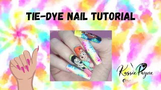 Tie-Dye Nails with Blooming Gel- Tutorial 💅🏼 #tiedye #tiedyenails #nailart #tutorials #nailtutorial