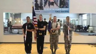 USAF Academy Base Honor Guard Colors training