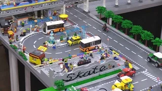 LEGO city update: Transit hub & bus stops, train station open!