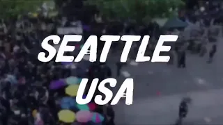 США - протесты в центре города Сиэтл