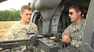 Alpha Company Soldiers take part in aerial gunnery qualification