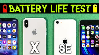 iPhone SE 2020 vs iPhone X Battery Life Drain Test! *SURPRISED*