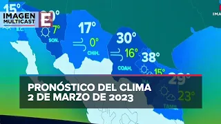 Clima para hoy 2 de marzo de 2023