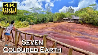 Chamarel Seven Coloured Earth Geopark , Mauritius in 4K 60fps HDR (UHD) 💖 Best places 👀 walking tour