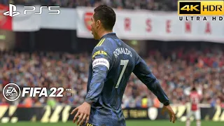 Cristiano Ronaldo vs Arsenal | Premier League | FIFA 22 Career Mode | PS5 Gameplay [ 4K 60FPS ]