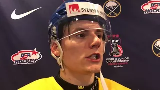 12/28/2017: Lias Andersson Post-Game Press Conference 2018 World Junior Championship