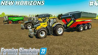 2 Harvester New Crop Harvesting | Big Field Harvesting | New Horizons Farm | Ep#4 | FS22