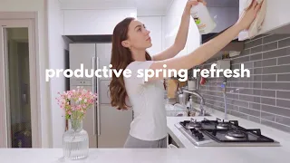 PRODUCTIVE home reset *getting MOTIVATED* spring cleaning, baking + planning