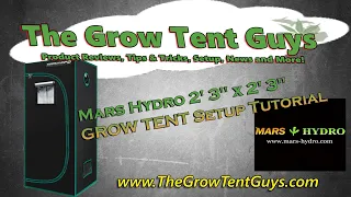 Mars Hydro 2' 3" x 2' 3" GROW TENT Setup Tutorial | 70x70x160cm