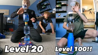 NEXT LEVEL Bottle Flip Trick Shots From Level 1-100!