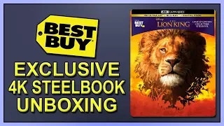 The Lion King (2019) Best Buy Exclusive 4K+2D Blu-ray SteelBook Unboxing