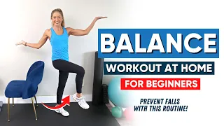 5 Minute Balance workout at home for beginners (Prevent falls with this routine!)