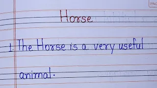 10 lines on Horse in English l Horse essay l Horse essay in english l Few lines on Horse l Horse