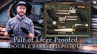 A Box of Blackpowder Self Defense - Liege Double Barreled Percussion Pistols