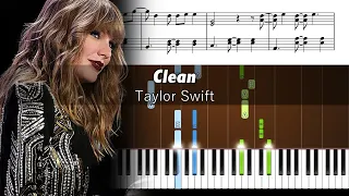 Taylor Swift - Clean - Piano Tutorial with Sheet Music