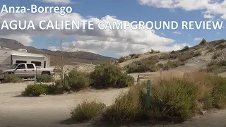 Anza-Borrego AGUA CALIENTE COUNTY PARK CAMPGROUND REVIEW; campground drive-thru, campsites