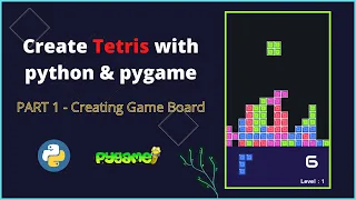 Creating game board | Tetris PART 1 | python & pygame | #shorts