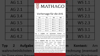 Mathago Vorhersage für die Mathematik Matura Mai 2024 AHS Edition