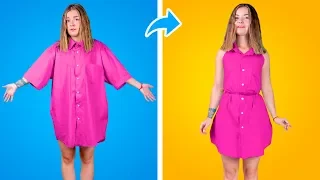11 Zaskakujących Trików Modowych Do Szkoły / Pomysły na Ubrania DIY