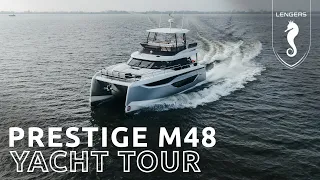 NEW Prestige M48 motor yacht for sale | Walkthrough - Lengers Yachts