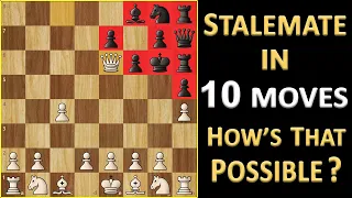 Fastest Stalemate in Chess | Shortest Stalemate Game Possible | Chess Records