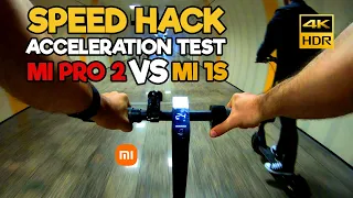 Xiaomi Mi Pro 2 vs Mi 1S Electric Scooter Acceleration Test (Both Of Them Have Speed Hack) 4K