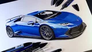 Drawing a supercar like a pro - Lamborghini Huracan