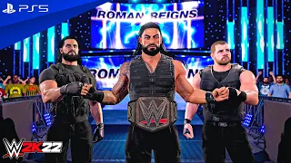 WWE 2K22 - The Shield & The Rock vs. Brock, Cena, Taker & Goldberg - Elimination Tag Team Match | 4K