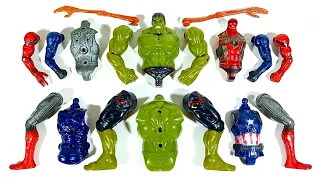 AVENGERS TOYS ASSEMBLE HULK SMASH, SPIDER-MAN, SIREN HEAD, CAPTAIN AMERICA SUPERHERO