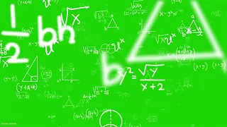 200 IQ Math Background Green screen effect Chromakey 4K